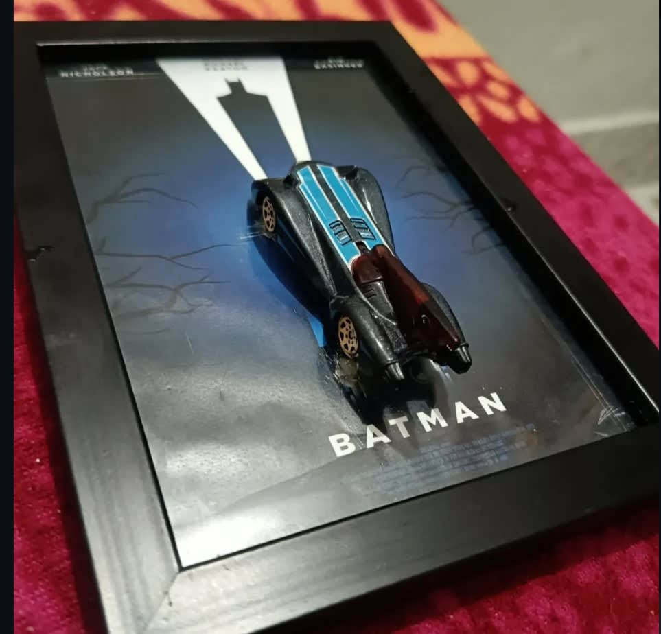 Batman edition Hotwheel frame for home decor 