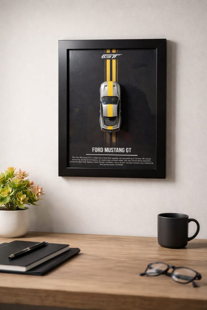 Mustang GT 3D CCA car frame for home decor 