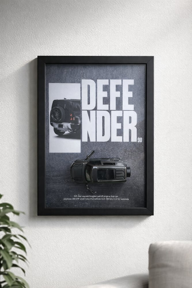 Defender 3D Die-caste Frame for Home decor 