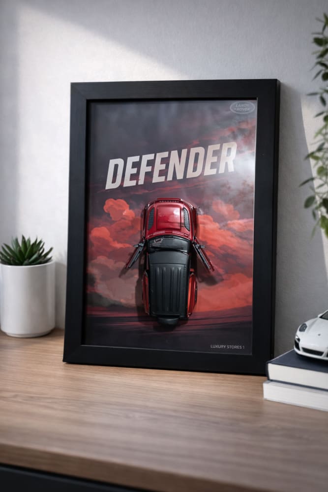 Land Rover Defender 3D Die-caste Frame for Home decor  (Licensed)