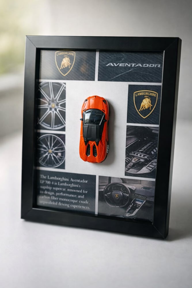 Lamborghini Aventador 3D Car Frame for Home decor 