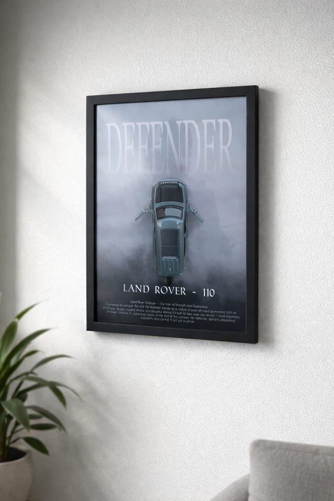 Defender 3D Die-caste Frame for Home decor 