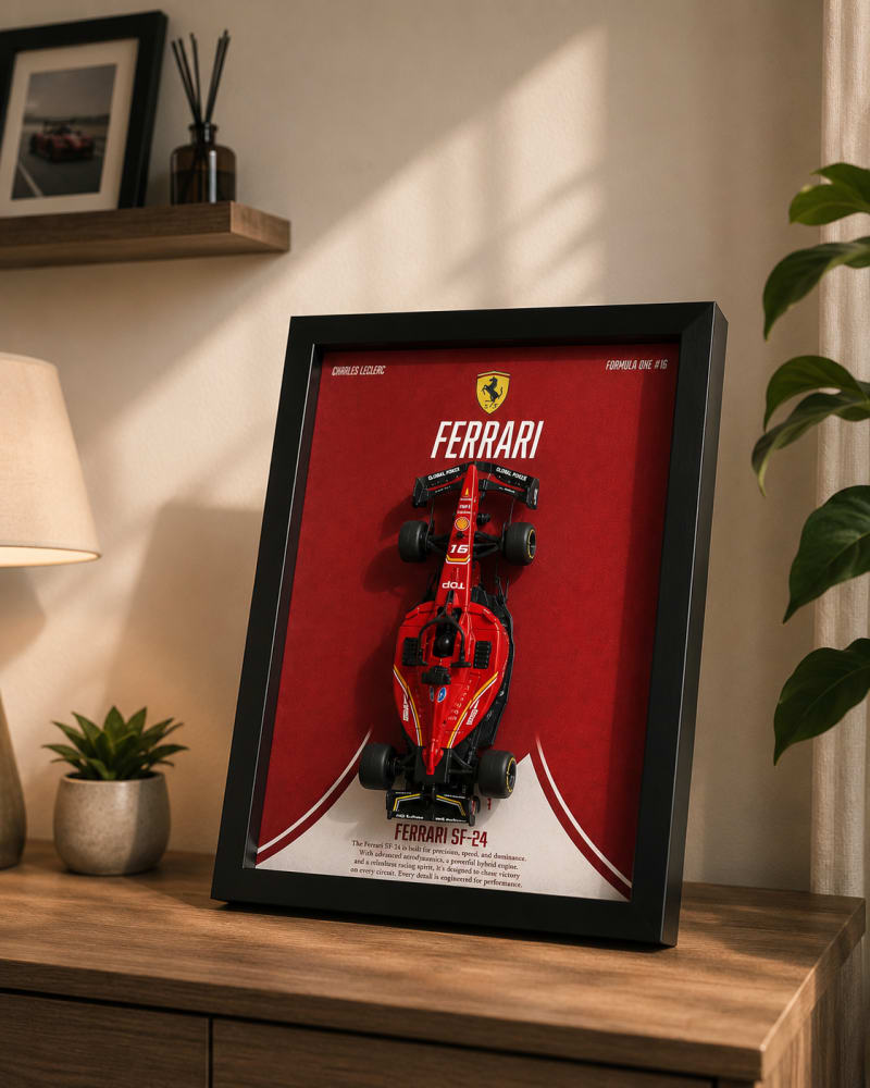 Ferrari SF-24 Formula 1 3D Diecast Car Frame – 1:64 Scale view 2