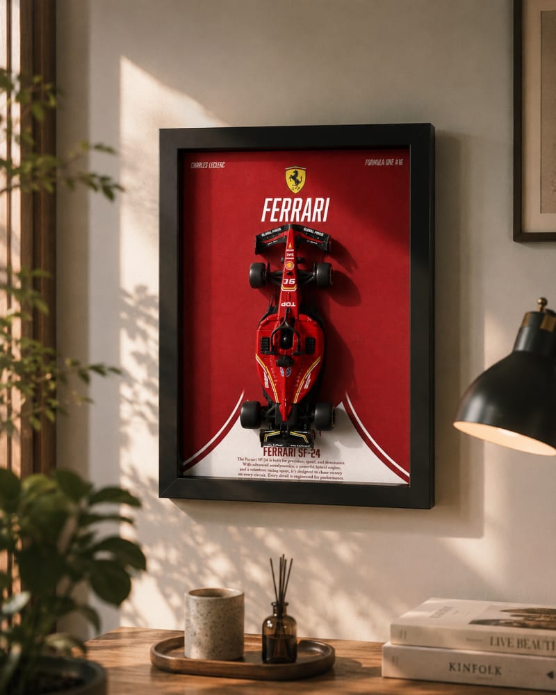 Ferrari SF-24 Formula 1 3D Diecast Car Frame – 1:64 Scale
