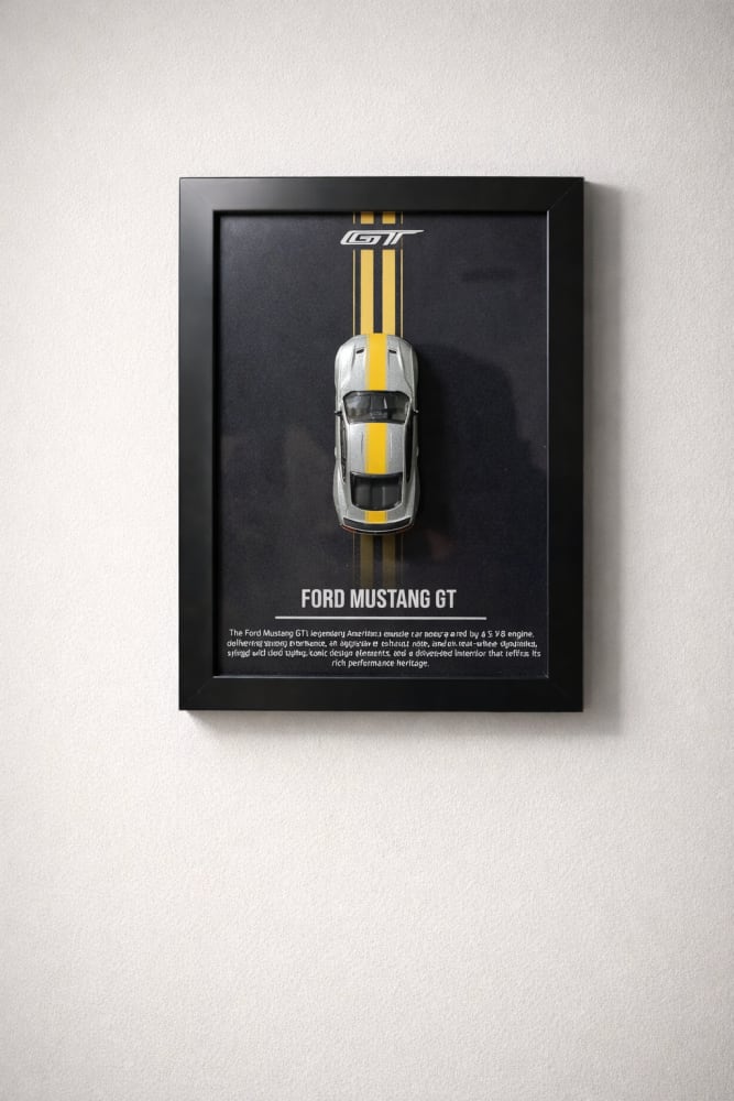 Mustang GT 3D CCA car frame for home decor  view 2