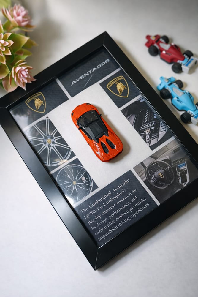 Lamborghini Aventador 3D Car Frame for Home decor  view 2