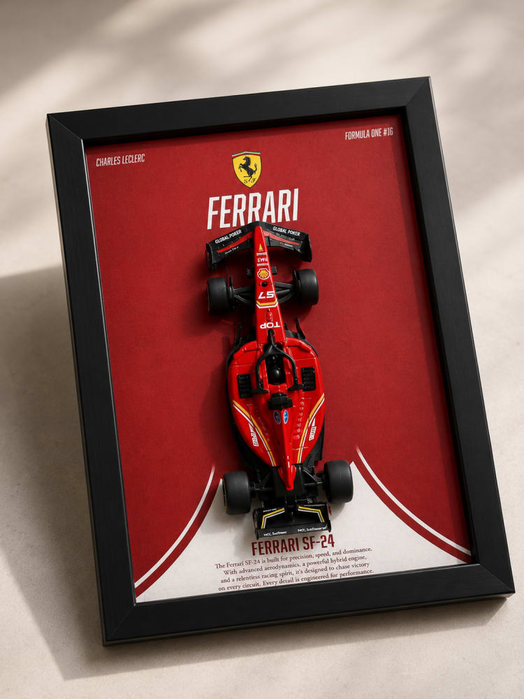Ferrari SF-24 Formula 1 3D Diecast Car Frame – 1:64 Scale view 3